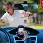 Texting and driving wreck hitting pedestrian